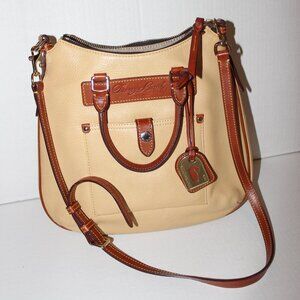 Dooney & Bourke Brown and Tan Leather Crossbody Bag